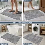 PVC Shower Mat for Bathroom Floor ( 40x70 cm, Smoke Grey )