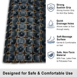Plastic Shower Mat For Bathroom (36x68 Cm Brown )