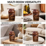 Marble Pattern Plastic Soap Dispenser For Bathroom And Kitchen Sink  ( 13.5x7 cm Brown )