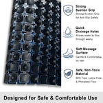 Plastic Shower Mat For Bathroom (36x68 Cm Blue )