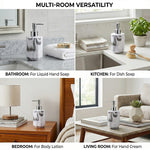 Marble Pattern Plastic Soap Dispenser For Bathroom And Kitchen Sink ( 17x8 cm White )