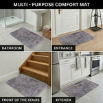 Moscow Stone Microfiber Bath Mat (38x58cm Purple)