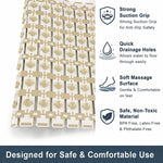 Rubber Shower Mat For Bathroom ( 38x70 Cm Beige )