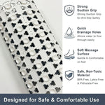 Rubber Shower Mat For Bathroom ( 37x67 Cm Grey )