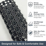 Rubber Shower Mat For Bathroom ( 37x67 Cm White )