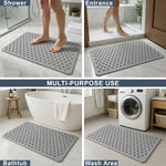 PVC Shower Mat for Bathroom Floor ( 40x70 cm, Silver )