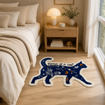 Tufted Wool Wall Hanging Cat-Shaped Celestial Motif Decor Room Mat For Living Room And Bedroom 80x60 CM