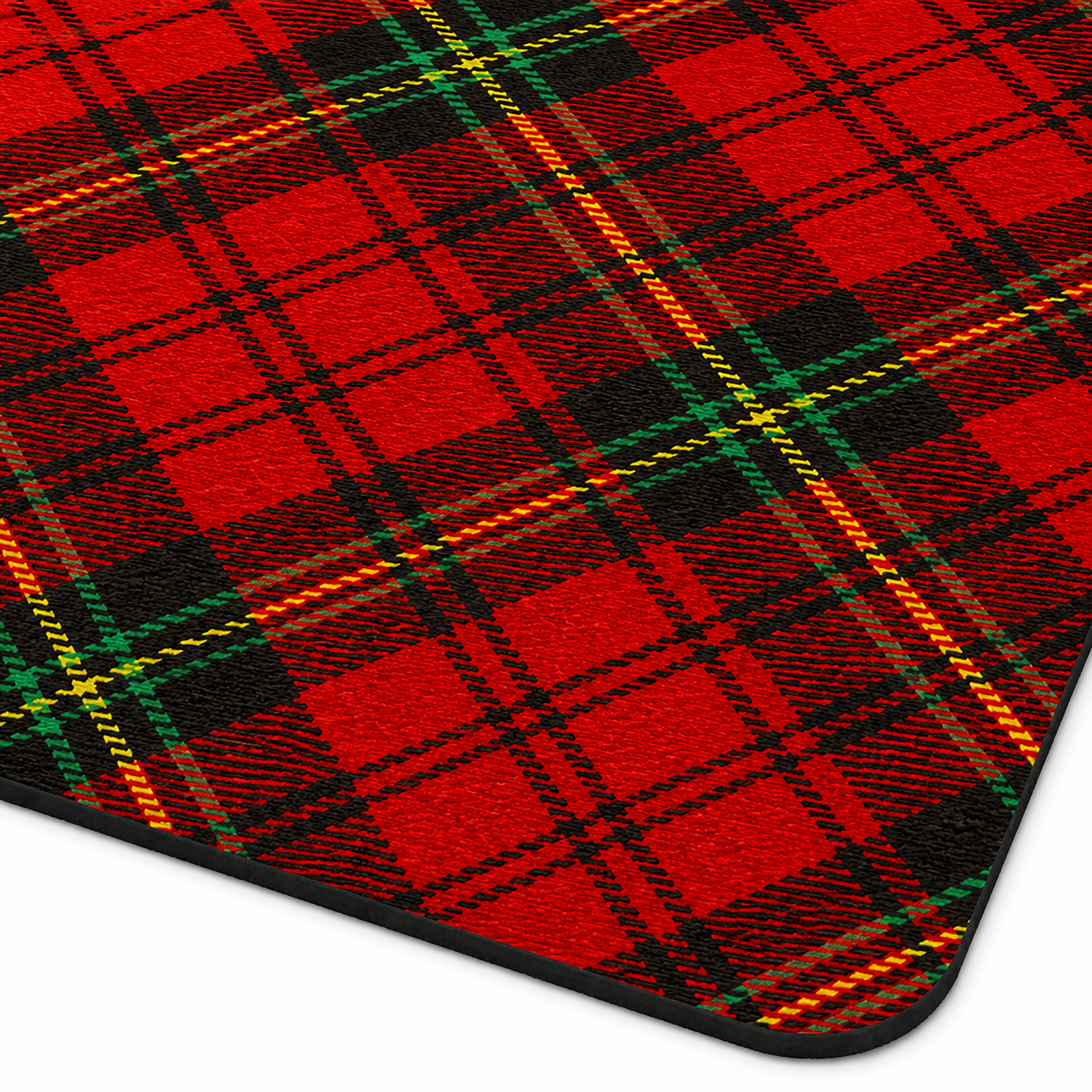 Kitchen Dish Drying Mat | Red Tartan Check Print | 35x55 cm