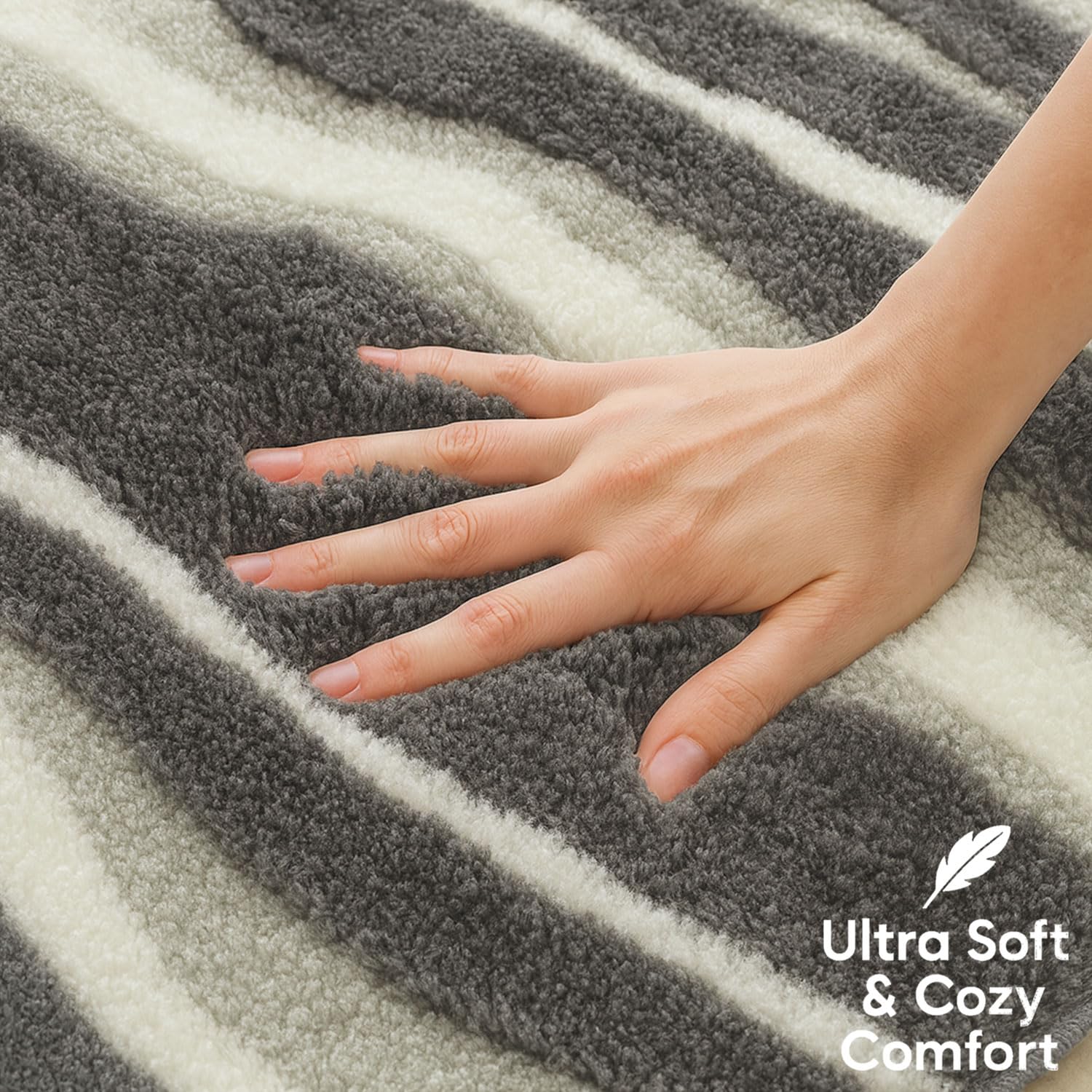 Canada Bath Mat Multi Waves (40x60 cm, Silver)