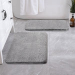 Vegas Microfiber Bath Mat (40x60 cm, Silver) Pack of 2