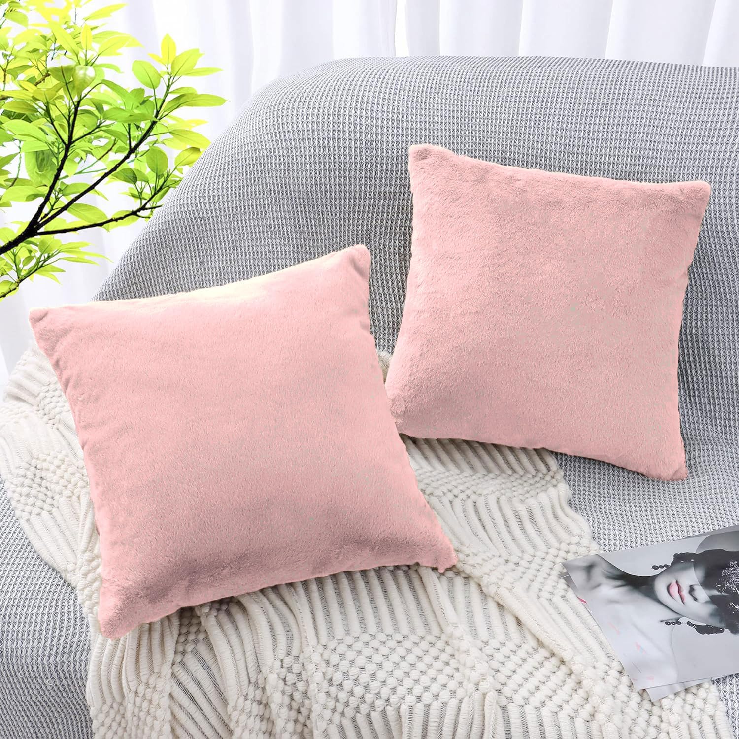 Cushion Cover 16 inch x 16 inch Peach
