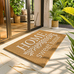Coir Doormat for Home Entrance (Home Sweet Home White Design ,71x45 cm)