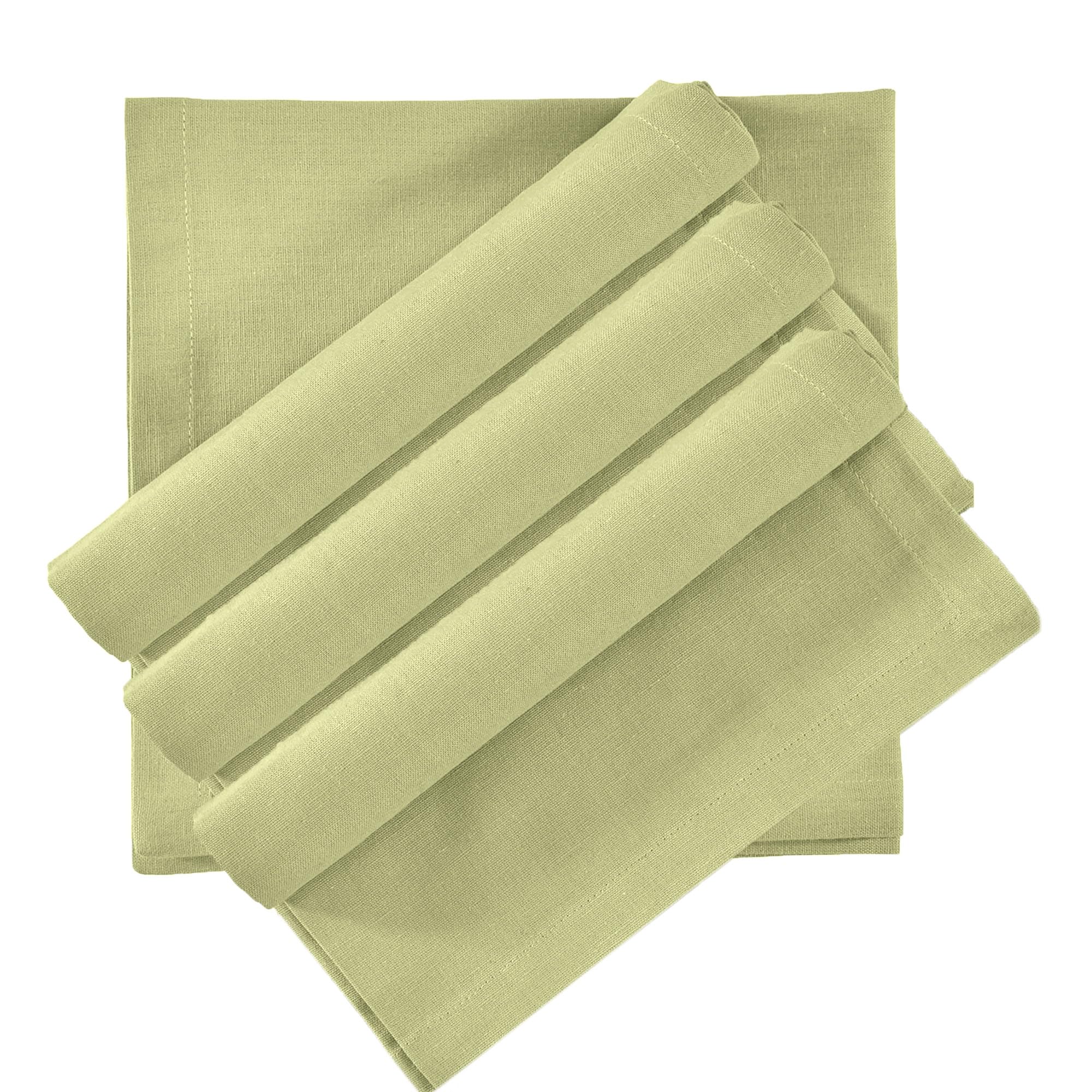 Cotton Kitchen Napkin Set of 4 (Green, 45x45 cm)