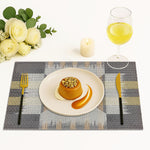 Cross Design Placemat for Dining Table Set of 2(30x45 CM Black)