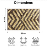 Kyoto Maze Bath Mat Bathroom (40x60 cm, Arabic-Coffee)