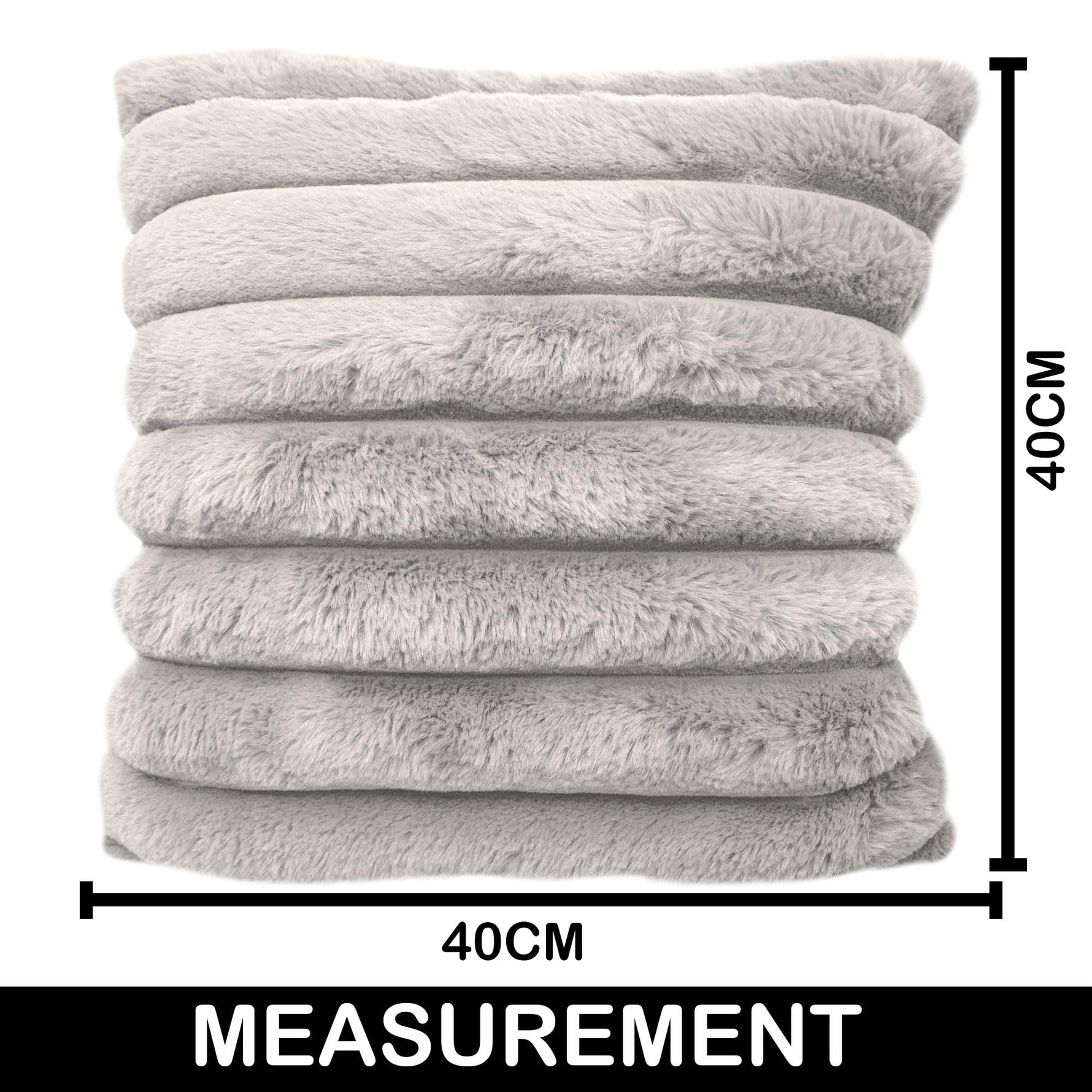 Luxurious Cushion Covers Pack of 2, (16x16 Inch - Beige)