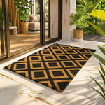 Coir Doormat for Home Entrance (Diamond Print Design ,71x45 cm)