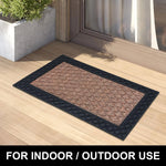 Natural Coir mat Solid Rectangular (45cm x 75cm, Beige )