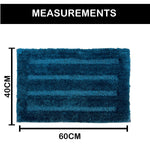 Bathmat 2500 GSM Microfiber Pack of 2 (40cm x 60cm, Teal)