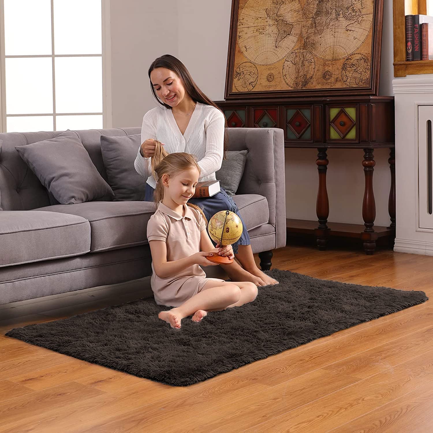 Doormats Marino Fur Super Soft 2000 GSM (60x90 cm, Chocolate)