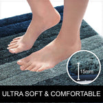 Luxury Bath Mat for Bathroom Pack of 2 (40X60 Cm ,Hunter Green)