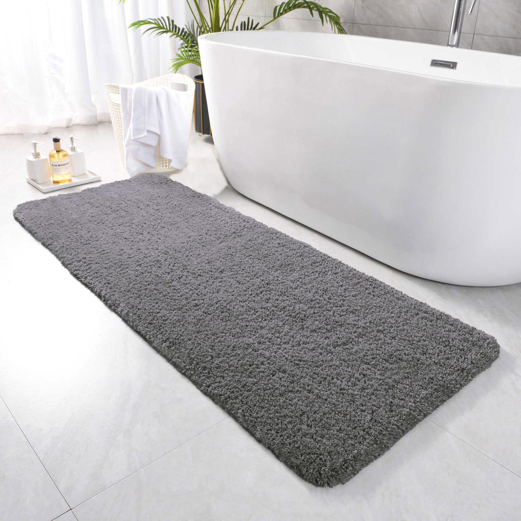 Newman Floor Runner 2500 GSM (2x5 Feet, Silver)