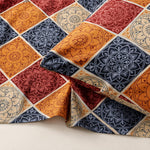 Double Bedsheet With 2 Pillow Covers Leefs Pattern 200 TC 100% Cotton Feel ( Queen Size 90x90 Inch Blue Set Of 3 )
