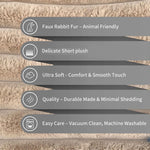 Luxurious Plush Cushion Cover (16 Inch x 16 Inch, Beige)