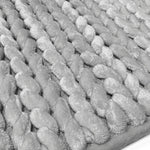 Memory Foam Braided  Bathroom Mat ((17"x25", Silver)