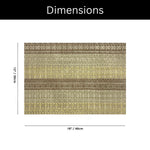 Stripe Design Placemat for Dining Table Set of 4(30x45 CM Brown)