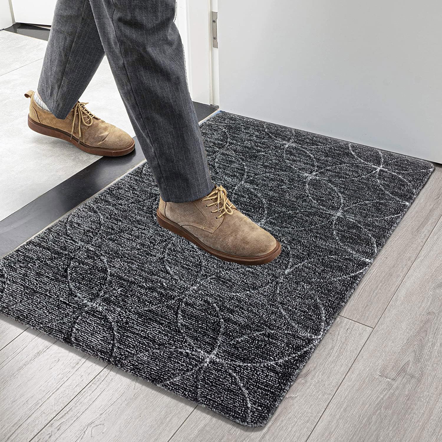PVC Door Mat for Home Entrance Indoor & Outdoor(40x60 cm - Anthra)