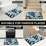 Macau ZigZag Bath Mat (40x60 cm,Blue)