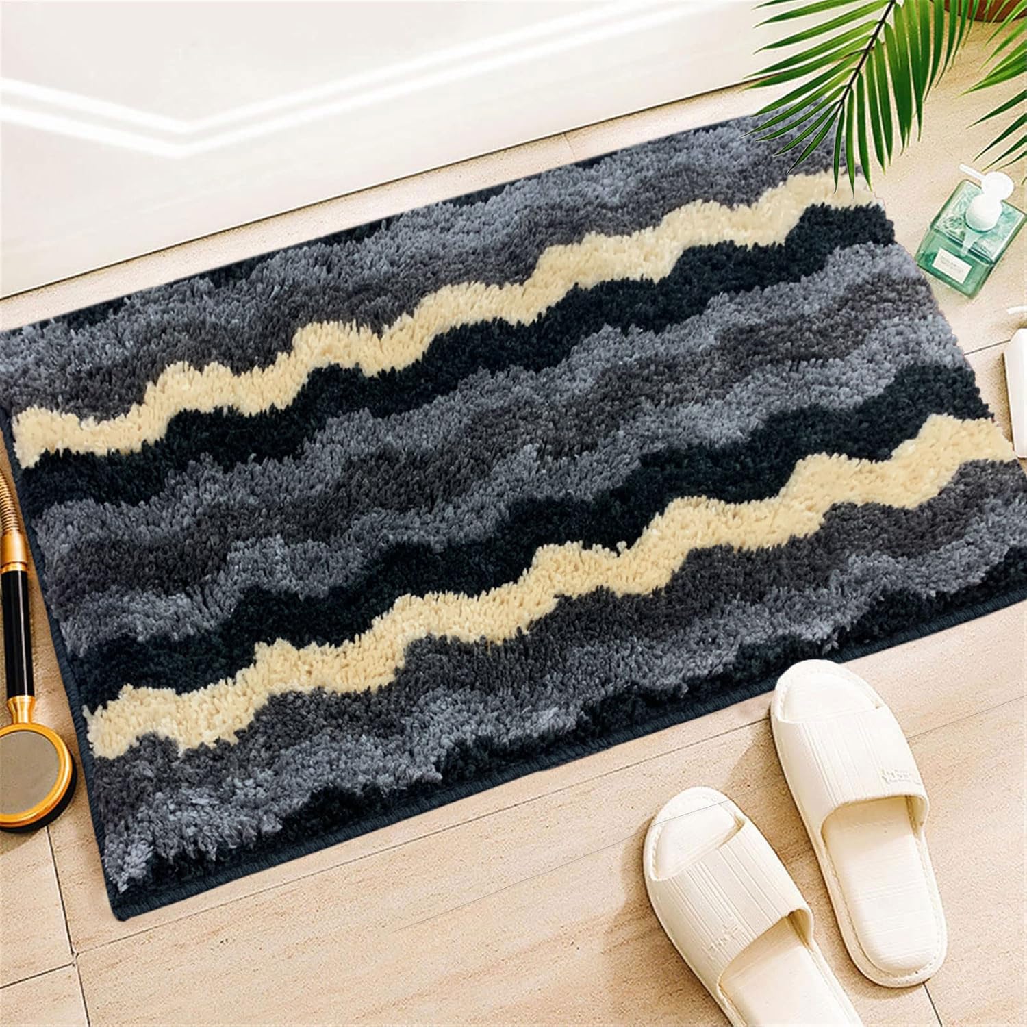 Birmingham Bathmat For Bathroom - (38x58 cm ,Shadow)