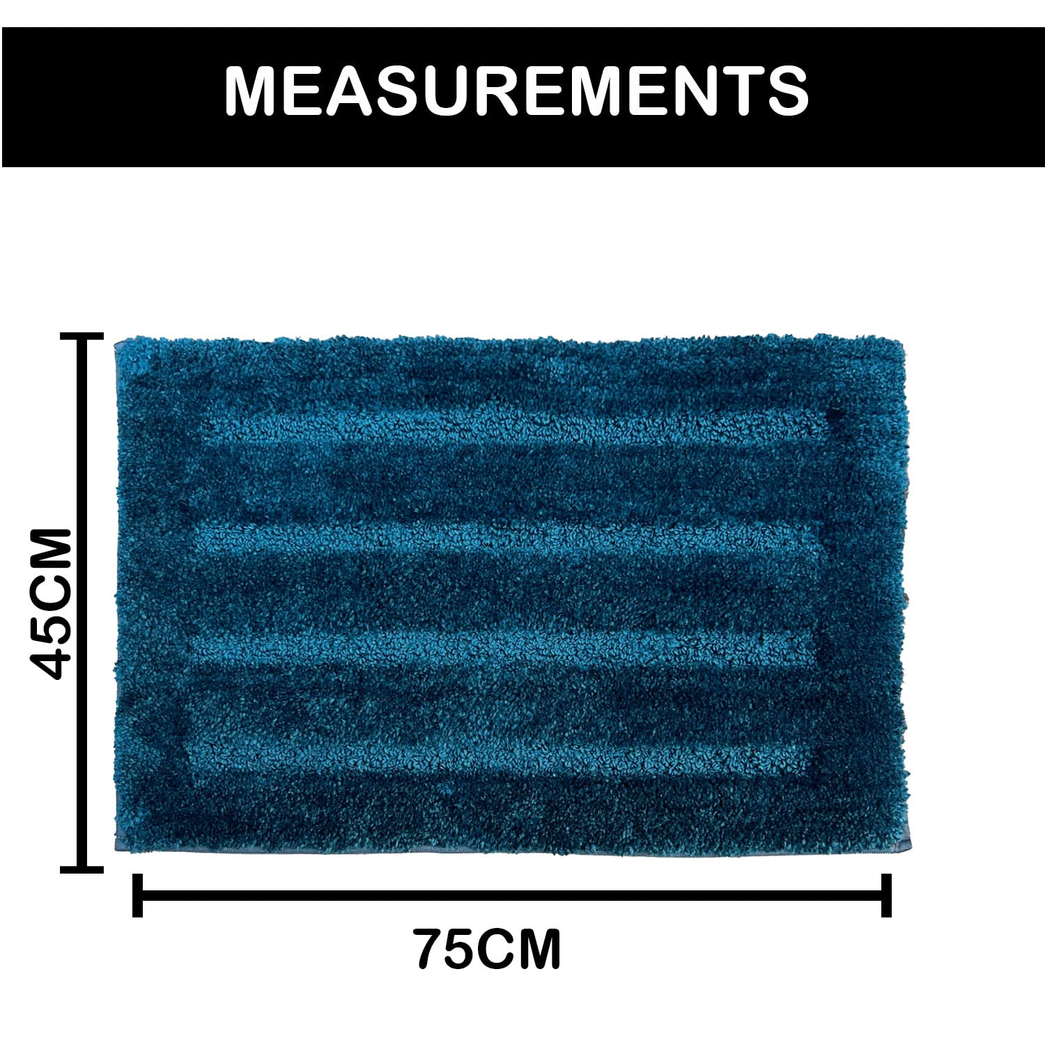 Bathmat 2500 GSM Microfiber (45cm x 75cm,Teal)