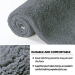 Vegas Microfiber Runner For Bedroom (2X5 Ft,Grey)