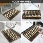Belgium Bath Mat Super Soft Microfiber 2200 GSM Pack of 2 (38x58 cm ,Amber)