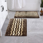 Belgium Bath Mat Super Soft Microfiber 2200 GSM Pack of 2 (38x58 cm ,Amber)