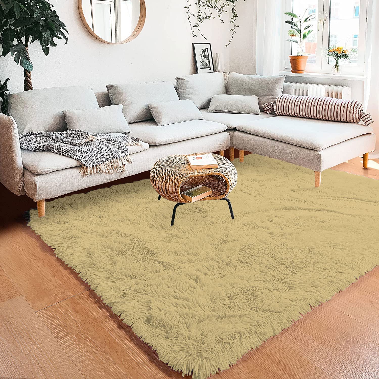 Marino Carpet Fur 2000 GSM (3x5 Ft, Gold)