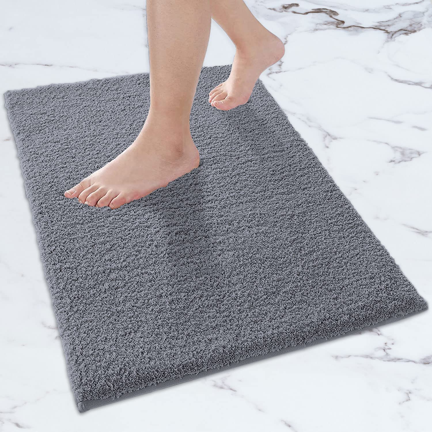 Sensuous Bathmat 2500 GSM Microfiber (Grey, 40cm x 60cm)