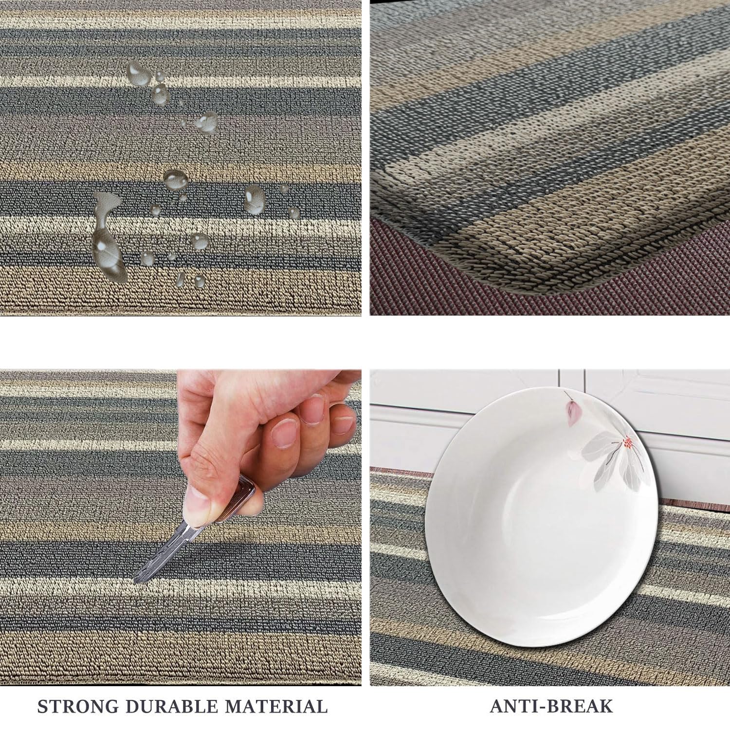 Cuba Door Mats Anti Fatigue - Stripe Yellow (45x75 cm)