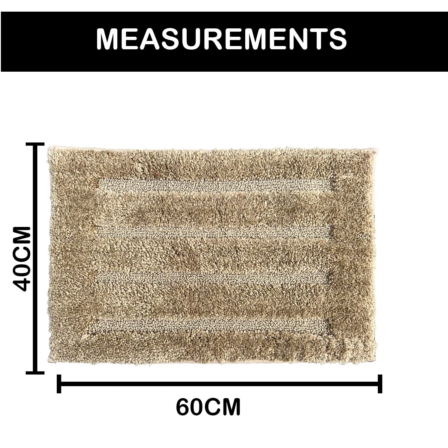 Bathmat 2500 GSM Microfiber Pack of 2 (Anti Gold, 40cm x 60cm)