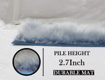 Faux Furr Bath mat Bathroom (Blue, 45x75 cm)