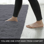 Marino Bath mat 2000 GSM Rebbit Fur  (45x75 cm,Grey)