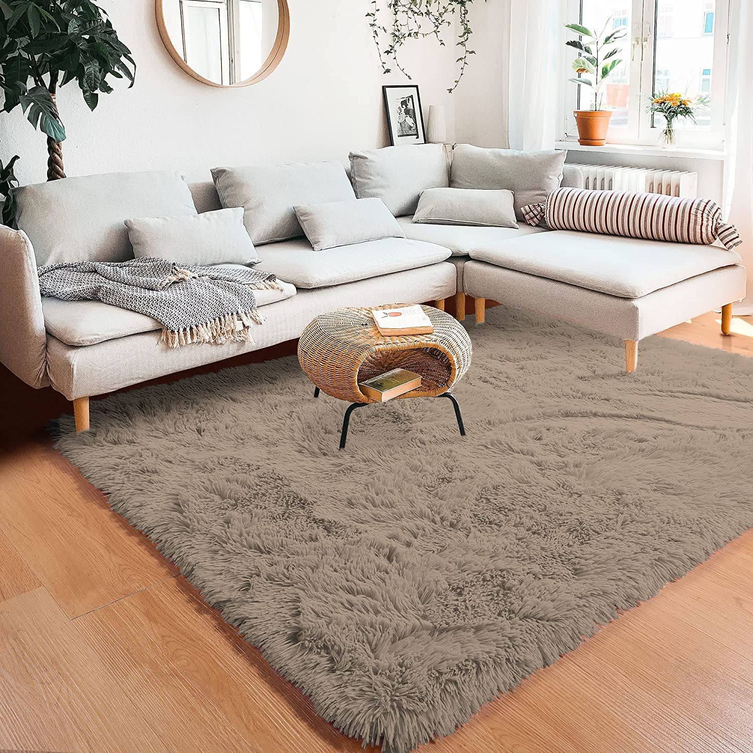 Marino Carpet Fur 2000 GSM (3x5 Ft, Taupe)