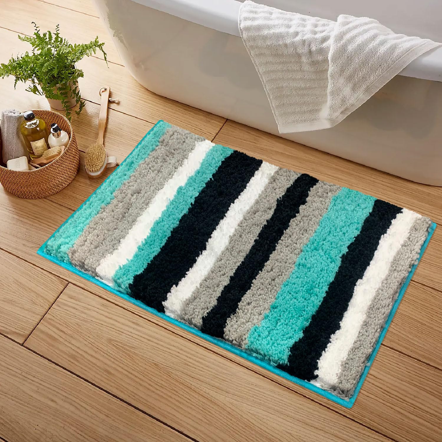Microfiber Bath Mat  (40x60 cm) Aqua