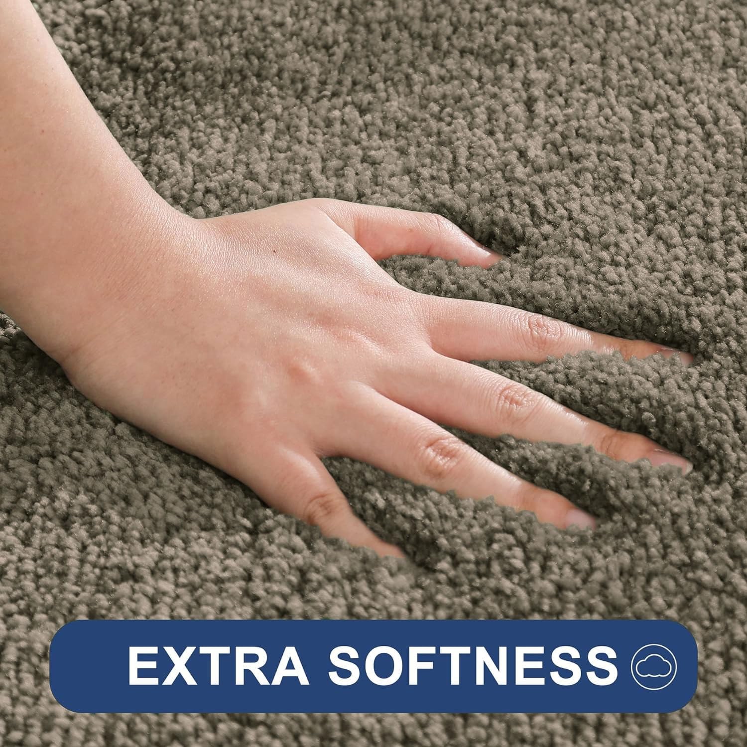 Newman Polyester Contour Bath Mat Set of 2 (Taupe 45x75 cm & 40x45)