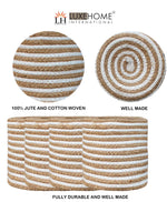 Jute Planter Pots Basket Set of 3 (Netural Color, 6"x6")