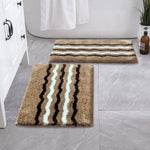 Belgium Bath Mat Super Soft Microfiber 2200 GSM Pack of 2 (38x58 cm ,Coffee)