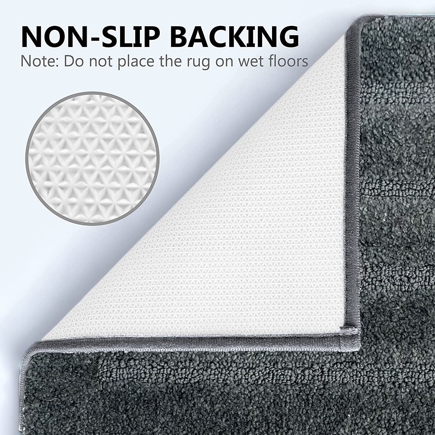 Bathmat 2500 GSM Microfiber Anti Skid (Grey, 45cm x 75cm)