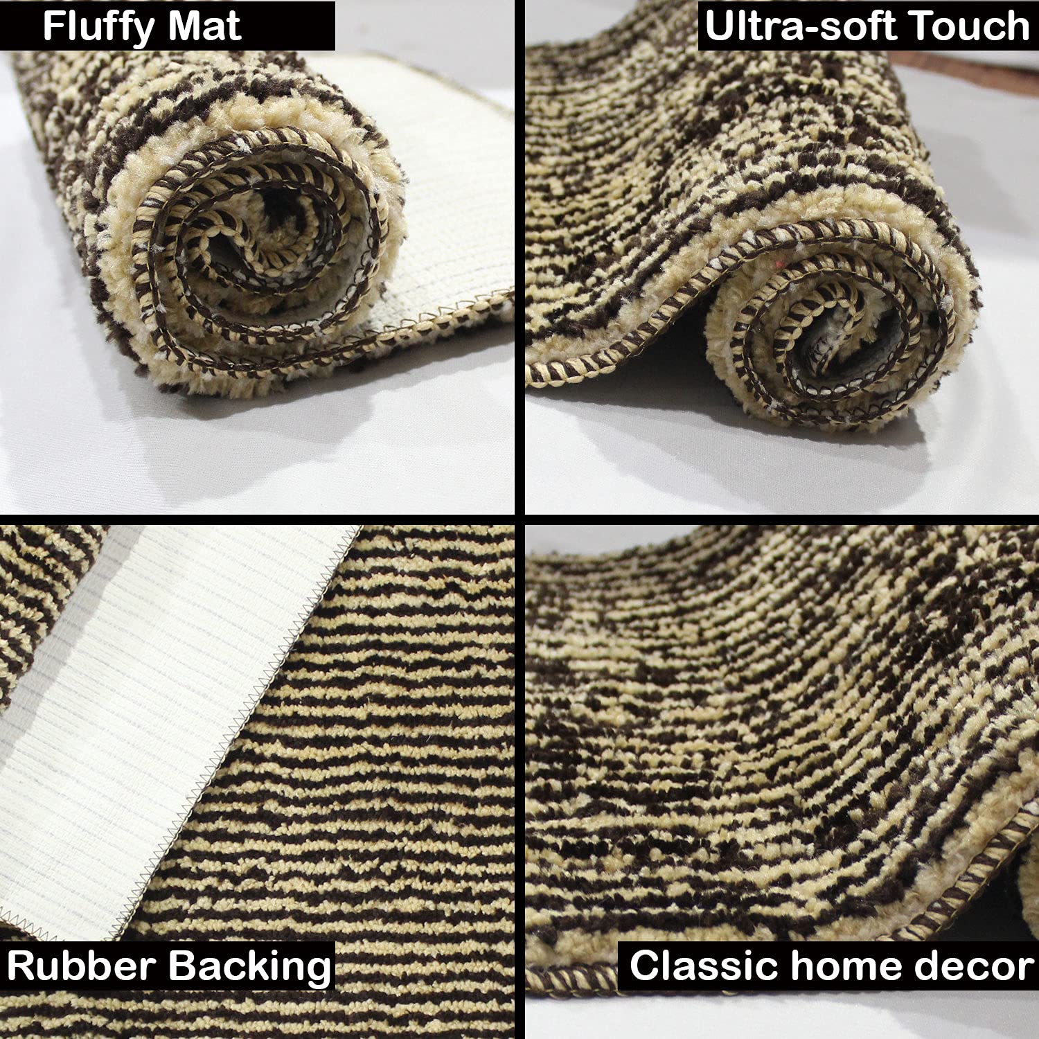 Floor Runner 1600 GSM Microfiber (58 x 140 cm, Chocolate)